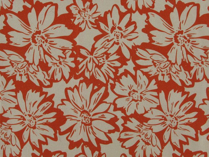 Floral Burst Printed Linen Blend