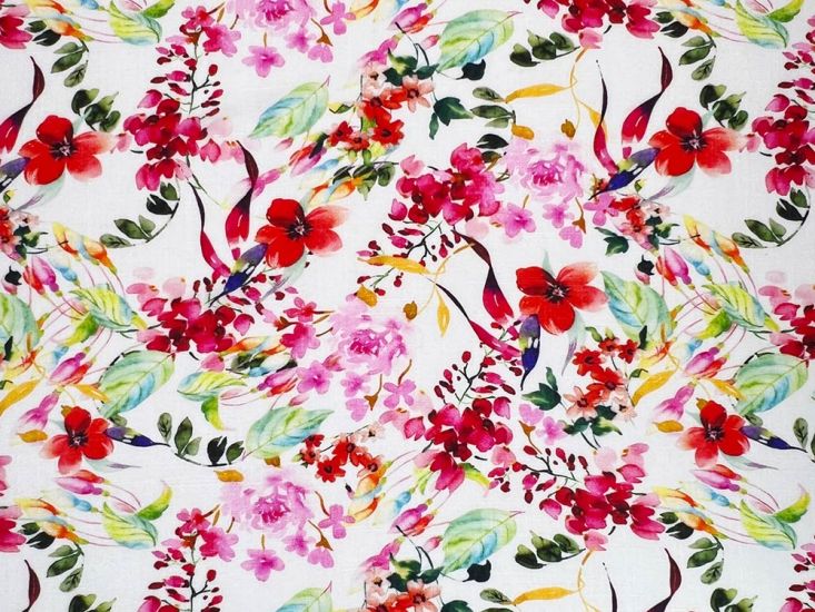 Floral Garden Printed Linen Blend