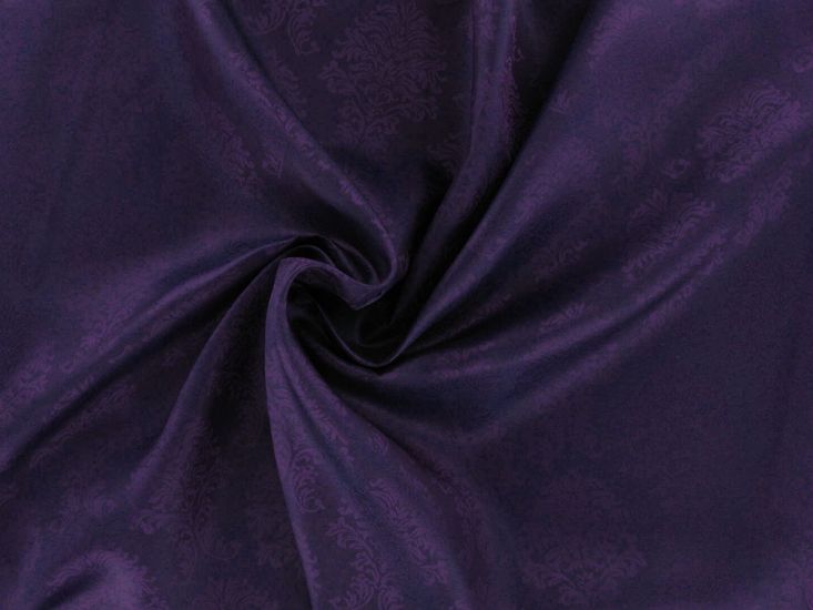 Floral Motif Two Tone Jacquard Acetate Viscose Lining, Purple