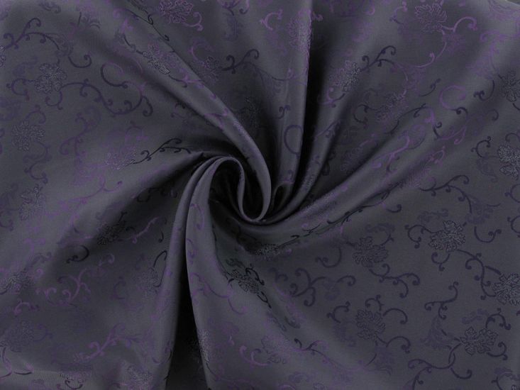 Floral Vine Two Tone Jacquard Acetate Viscose Lining, Mauve