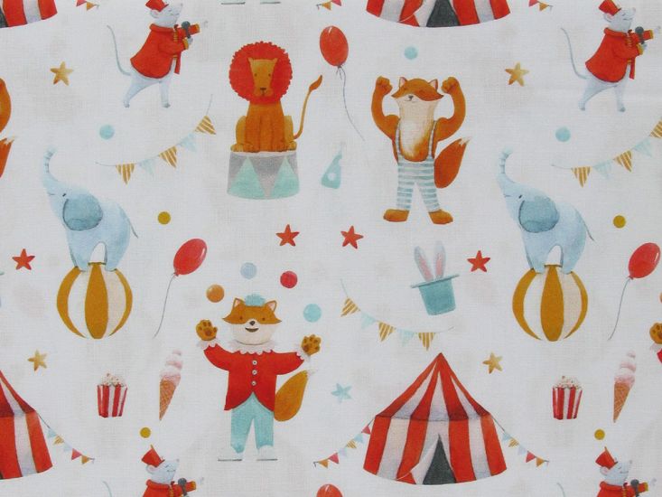 Fox Adventures Cotton Print, Circus