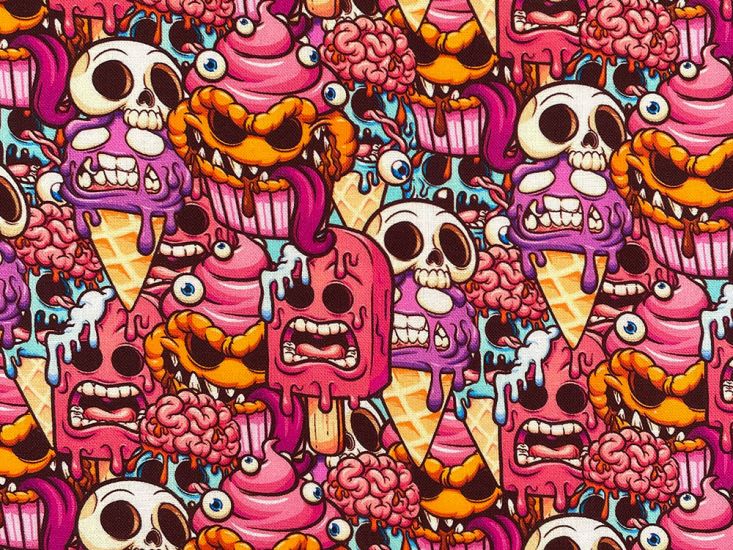 Frightening Fancies Cotton Print