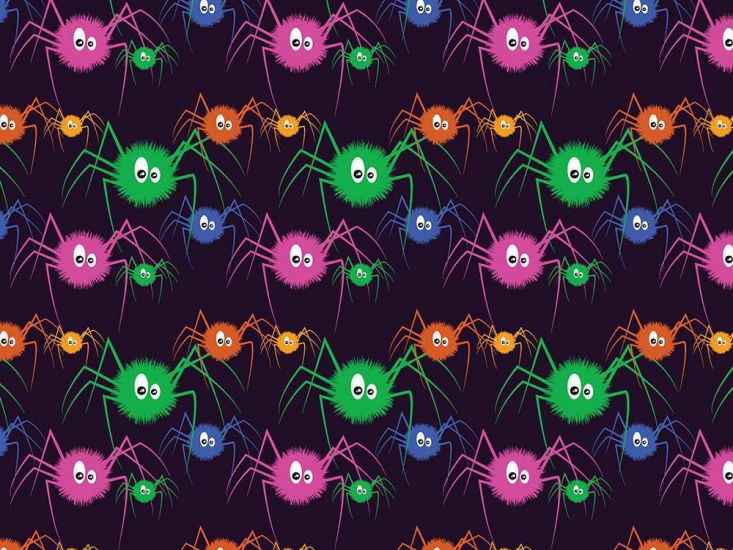 Fuzzy Spider Cotton Print