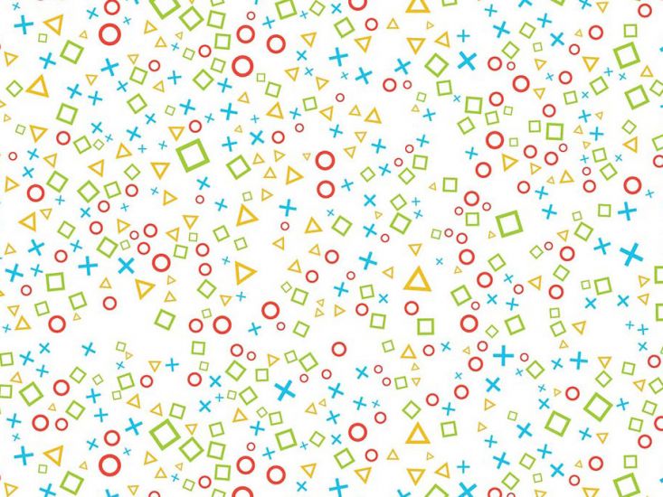 Gamer Series Cotton Print, Button Blender, White