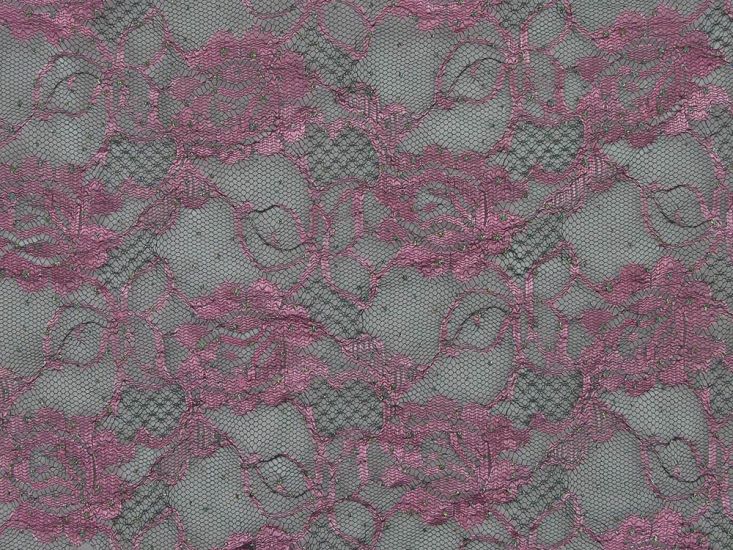 Glitter Spot Roses Lace, Dusky Pink