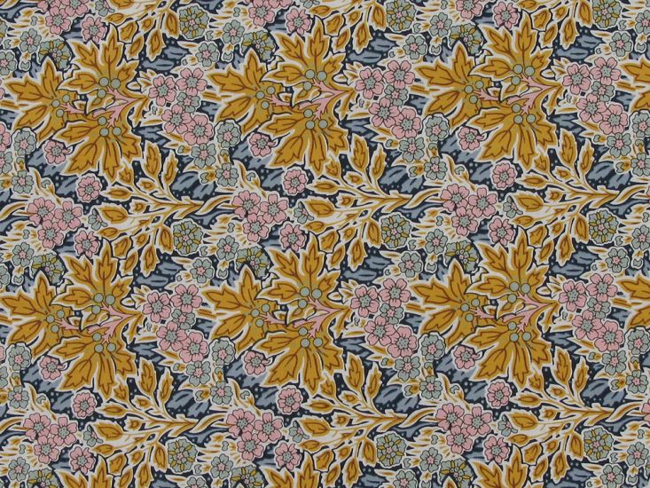 Golden Boughs Cotton Poplin Print, Yellow