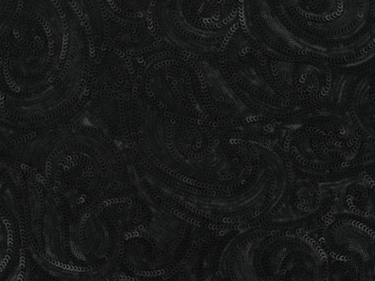 Grand Waves Swirl Sequin, Black