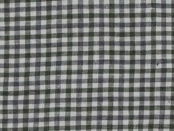 Gurteen Mixed Gingham Delave Irish Linen, Grey Seaweed