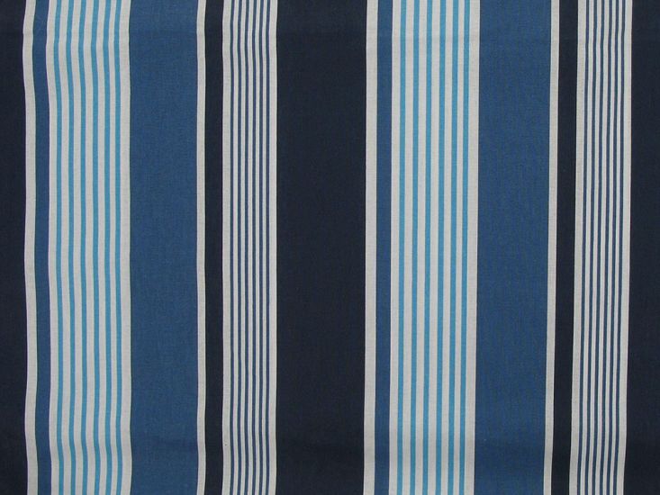 Harbour Stripe Cotton Print, Blue