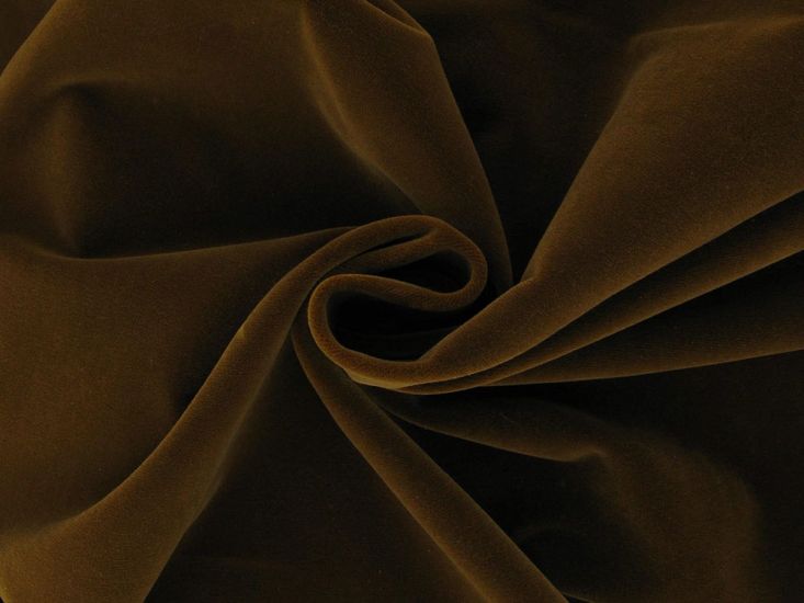 Harrow Plush Cotton Pile Velvet 405 gsm, Mustard