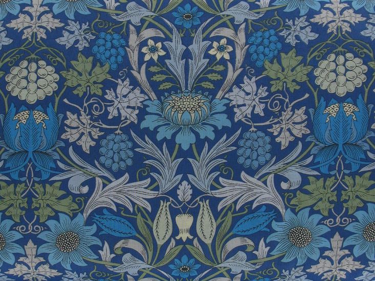 William Harvest Tapestry Cotton Lawn, Royal