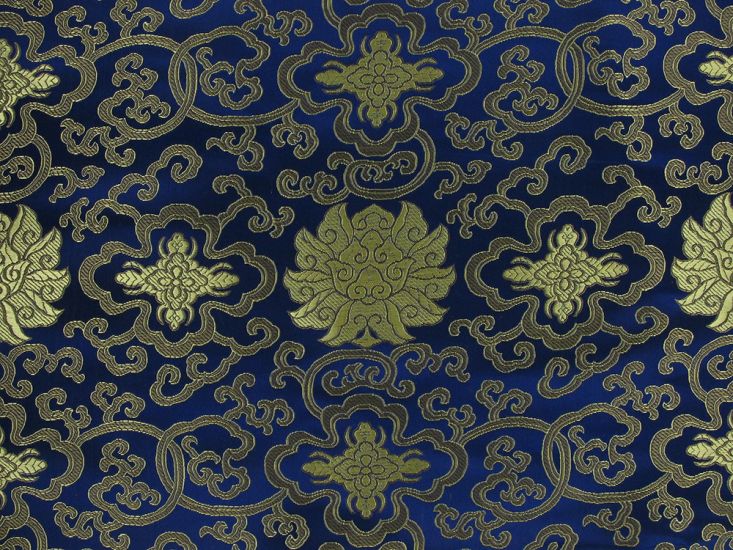 Haujin Chinese Brocade, Royal Motif, Blue