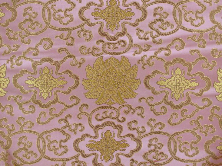 Haujin Chinese Brocade, Royal Motif, Pink