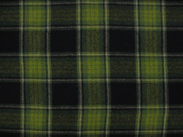 Helly Medium Check Coating Wool, Lime