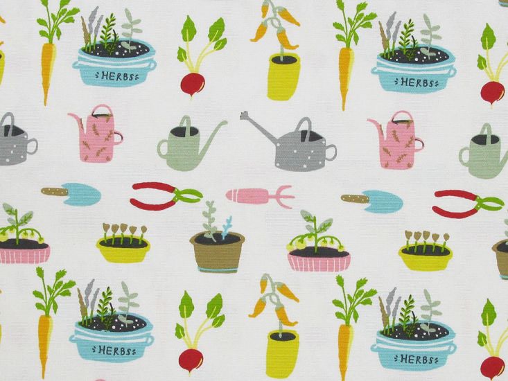 Herb Garden Heavy Cotton Print, Bon Bon