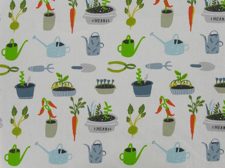 Herb Garden Heavy Cotton Print, Peapod