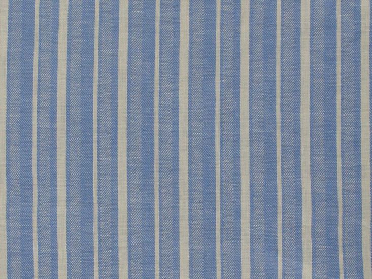 Herringbone Stripe Cotton Linen Blend, Sky