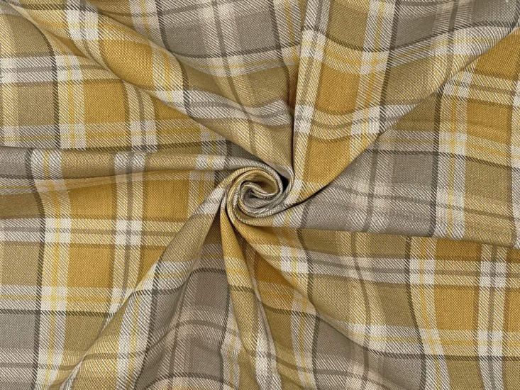 Highland Check Cotton Rich Panama, Ochre