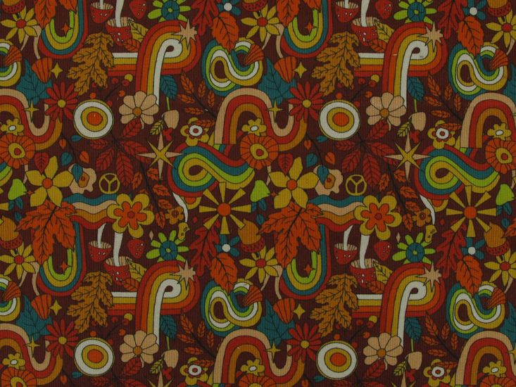 Hippie Haze Printed Cotton Needlecord