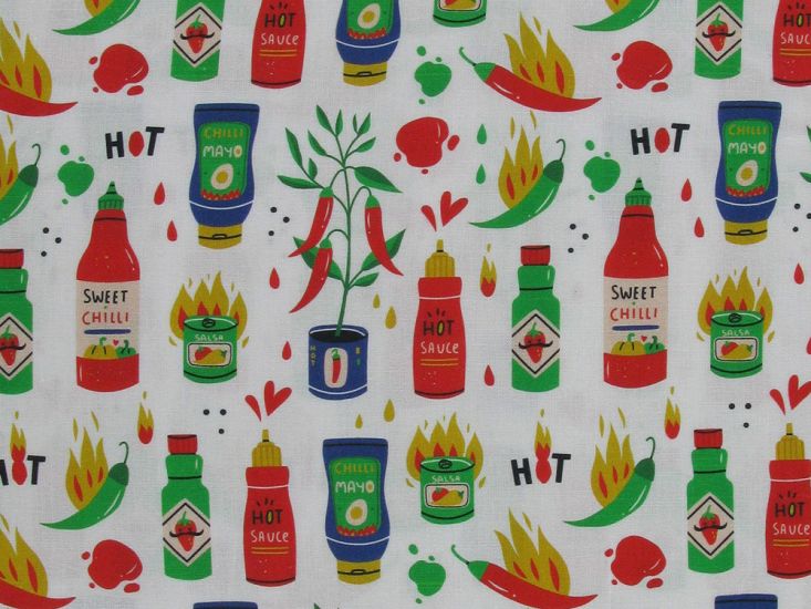 Hot Sauce Fan Club Cotton Print