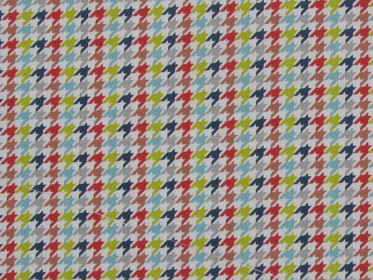 Houndstooth Check Cotton Print, Multi