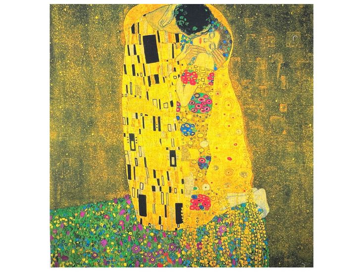 Iconic Art Cotton Cushion Panel, Klimts The Kiss