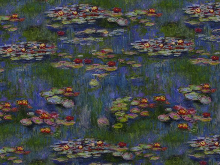 Iconic Art Cotton Jersey Print, Water Lily