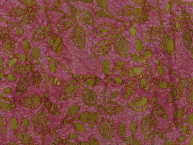 Indian Batik Cotton, Autumn Garden, Mauve