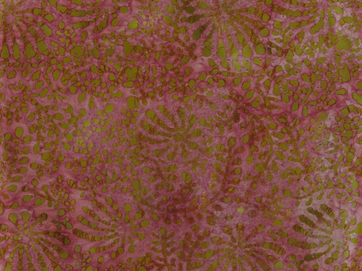 Indian Batik Cotton, Floral Patch, Dusky Pink