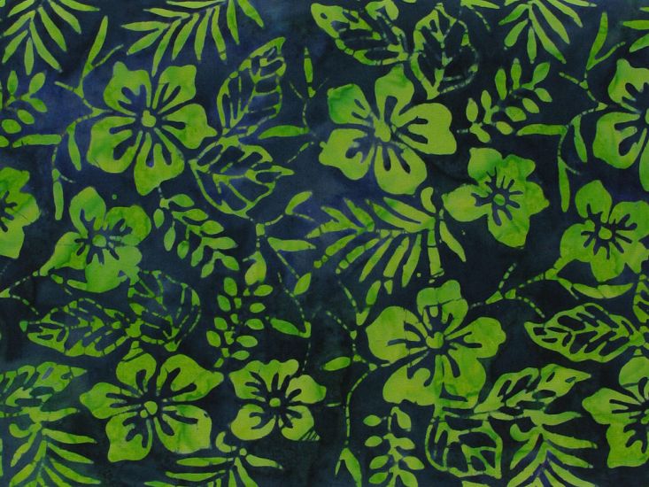 Indian Batik Cotton, Island Glow, Lime
