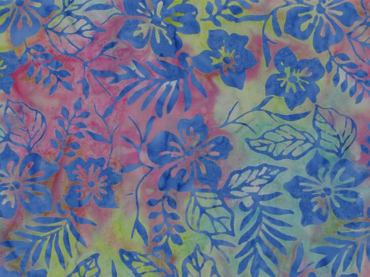 Indian Batik Cotton, Island Glow, Sorbet