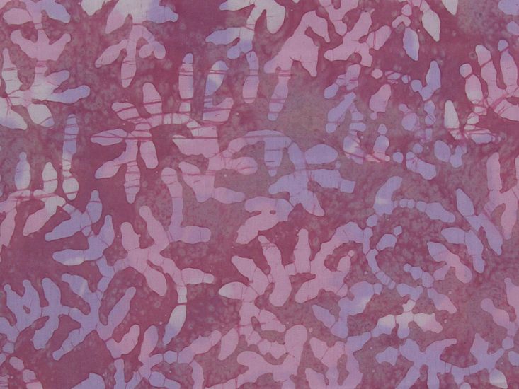 Indian Batik Cotton, Petal Dance, Berry Bloom