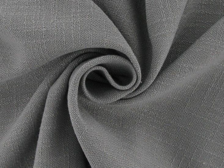 Indus Chalk Linen Blend Curtain Fabric, Gris