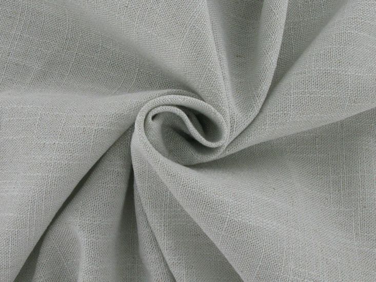 Indus Chalk Linen Blend Curtain Fabric, Ice