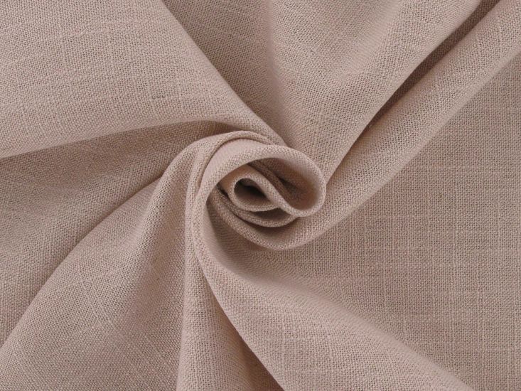 Indus Chalk Linen Blend Curtain Fabric, Rose