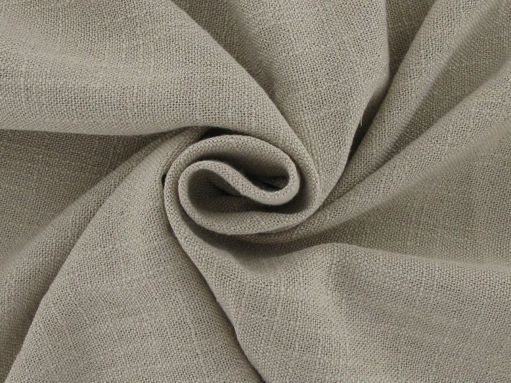 Indus Chalk Linen Blend Curtain Fabric, Whisper