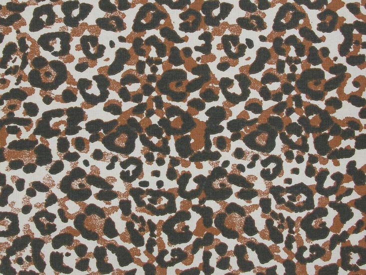 Into the Wild Cotton Curtain Fabric, Leopard