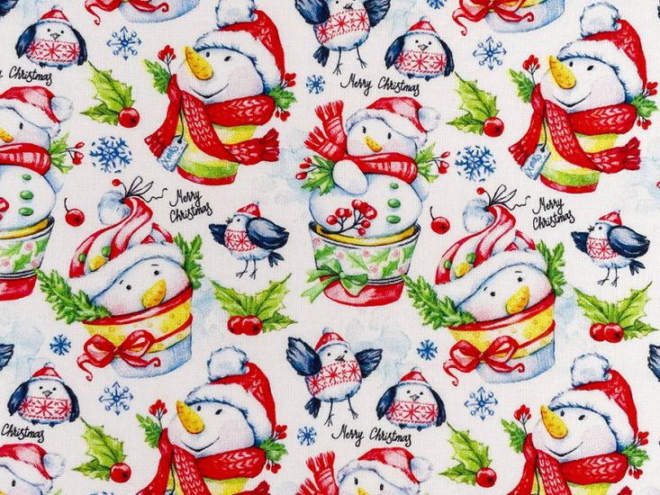 Jolly Snowmen Cotton Print