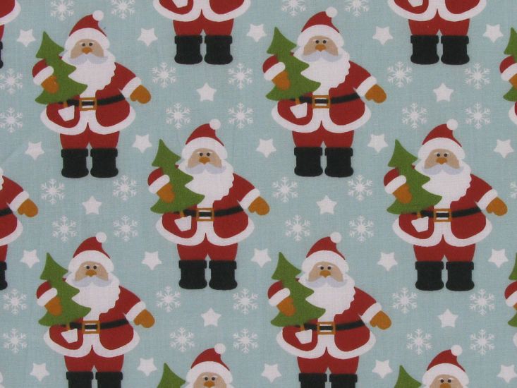 Joyful Santa Polycotton Print, Day