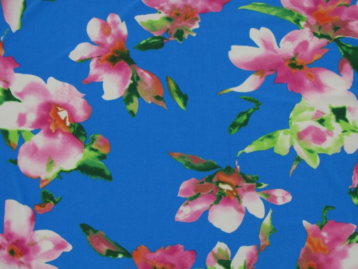 Summer Flowers Polyester Jersey