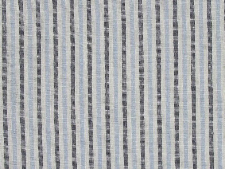 Katesbridge Mixed Candy Stripe Irish Linen, Navy Sky