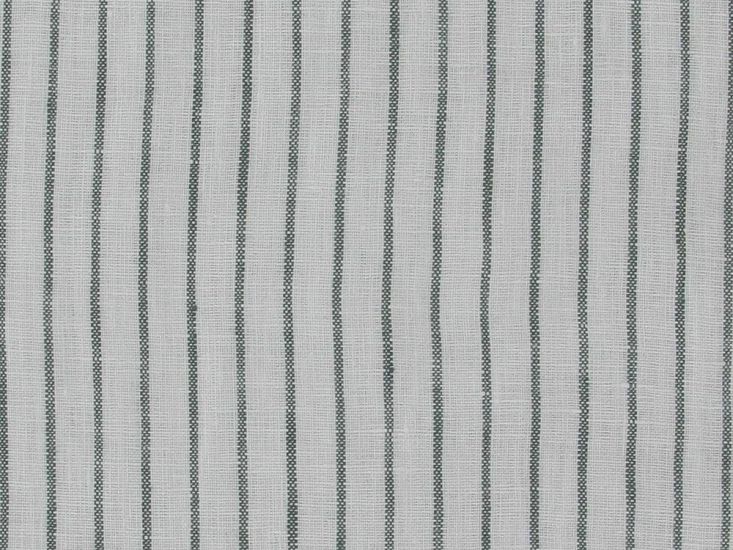 Keady Stripe Irish Linen, Green