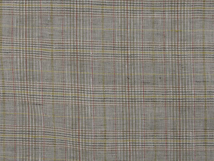 Kerry Tralee Check Irish Linen, Beige and Red