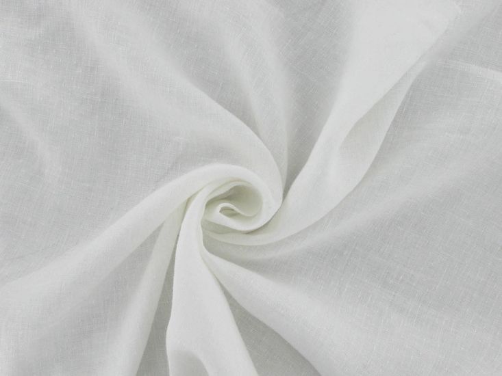 Kerry Irish Linen Jacquard Spot, White