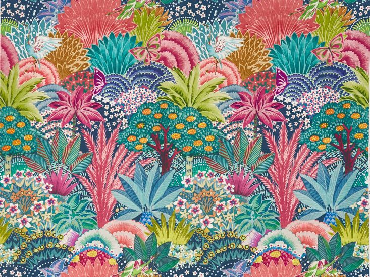 Kolkata Cotton Curtain Fabric, Tropical