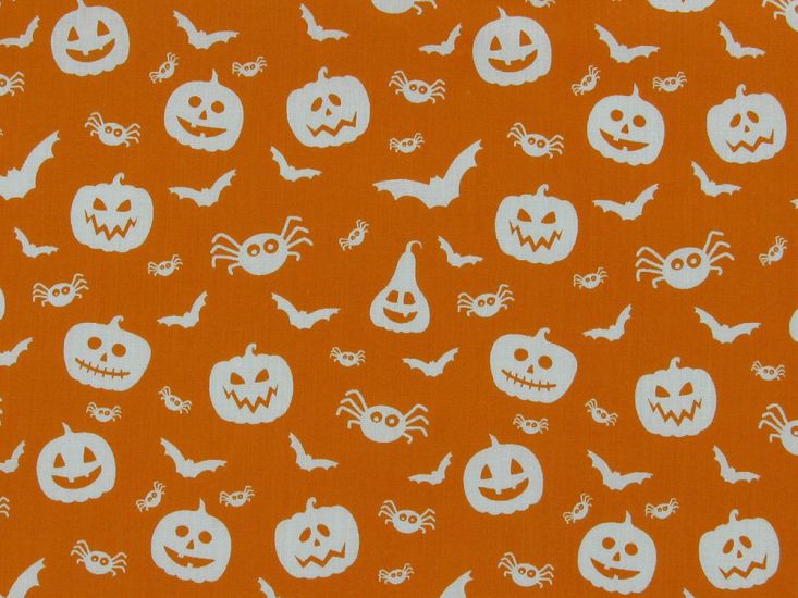 Lantern Glow Polycotton Print, Orange
