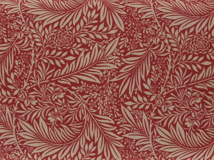 Larkspur Cotton Print, Crimson