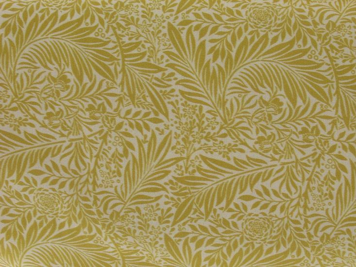 Larkspur Cotton Print, Ochre