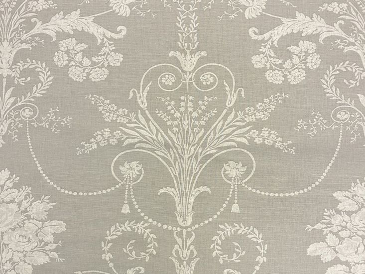 Laura Ashley Cotton Linen Canvas Curtain, Josette, Dove Grey