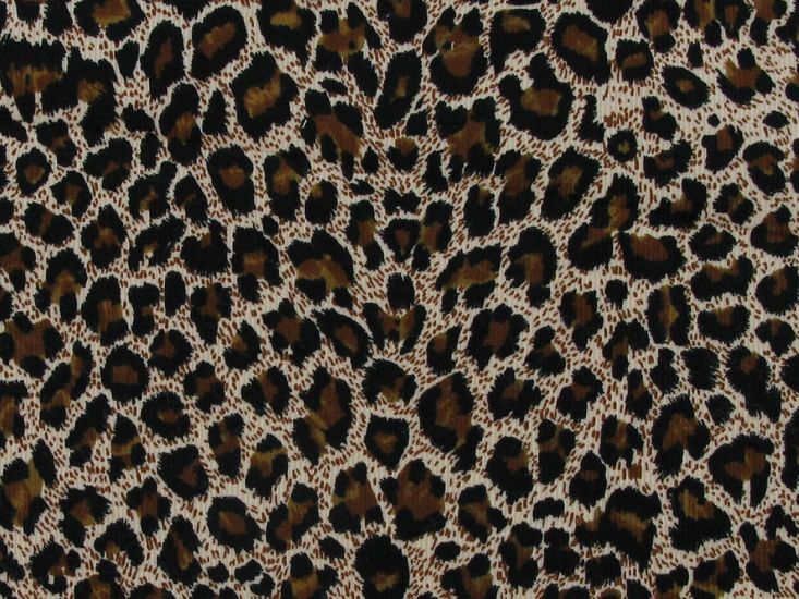 Leopard Spots Printed Cotton Corduroy, Beige